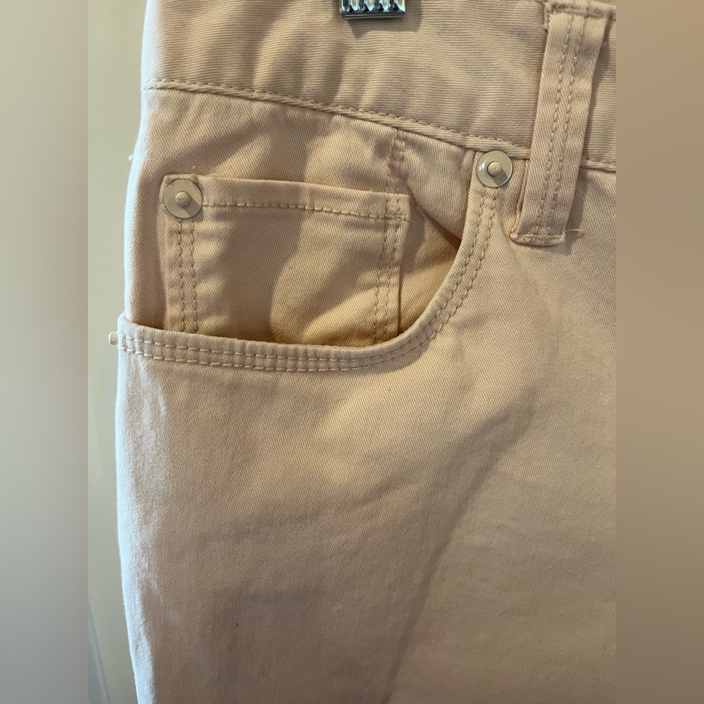 Ann Taylor Loft Modern Straight Creamy Light Pink Color Pants Size 8 - Picture 6 of 7